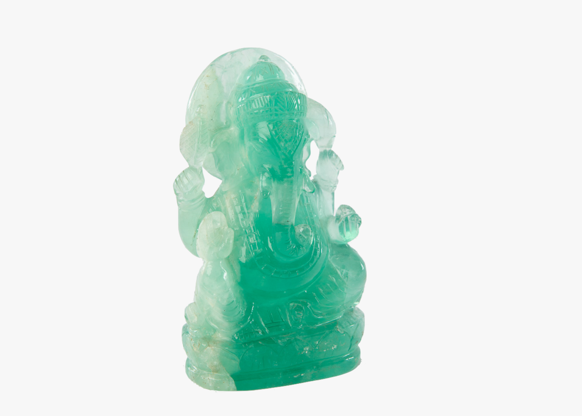 Ganesha Statue - Green Fluorite (Small, 16cm)、mySite、topwebapps