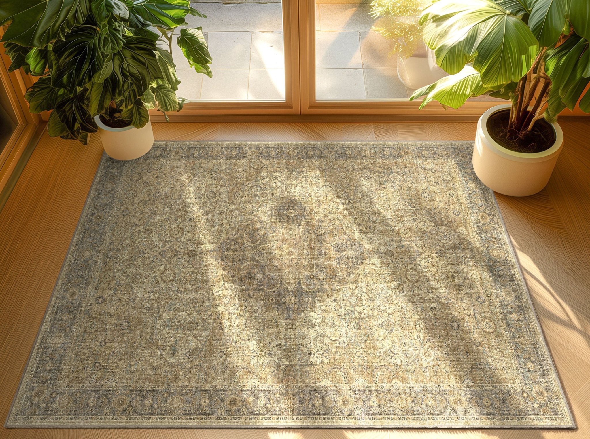Zurich Floral Medallion Pattern Rug - Easy to Clean、mySite、gigharbornorthrealestate