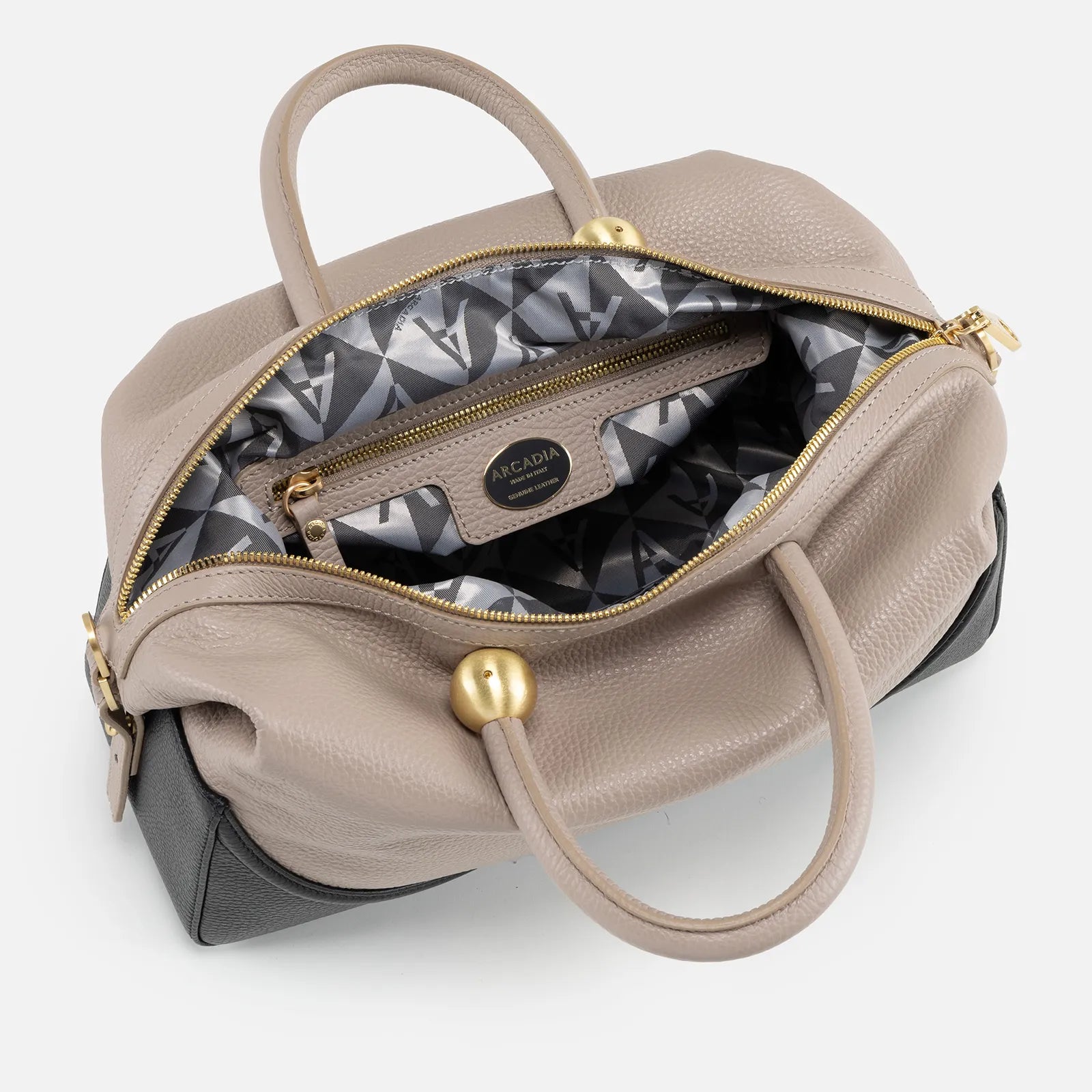 Arcadia Dione Large Top Handle Bag, Dollbic Avana-Nero、mySite、noshort