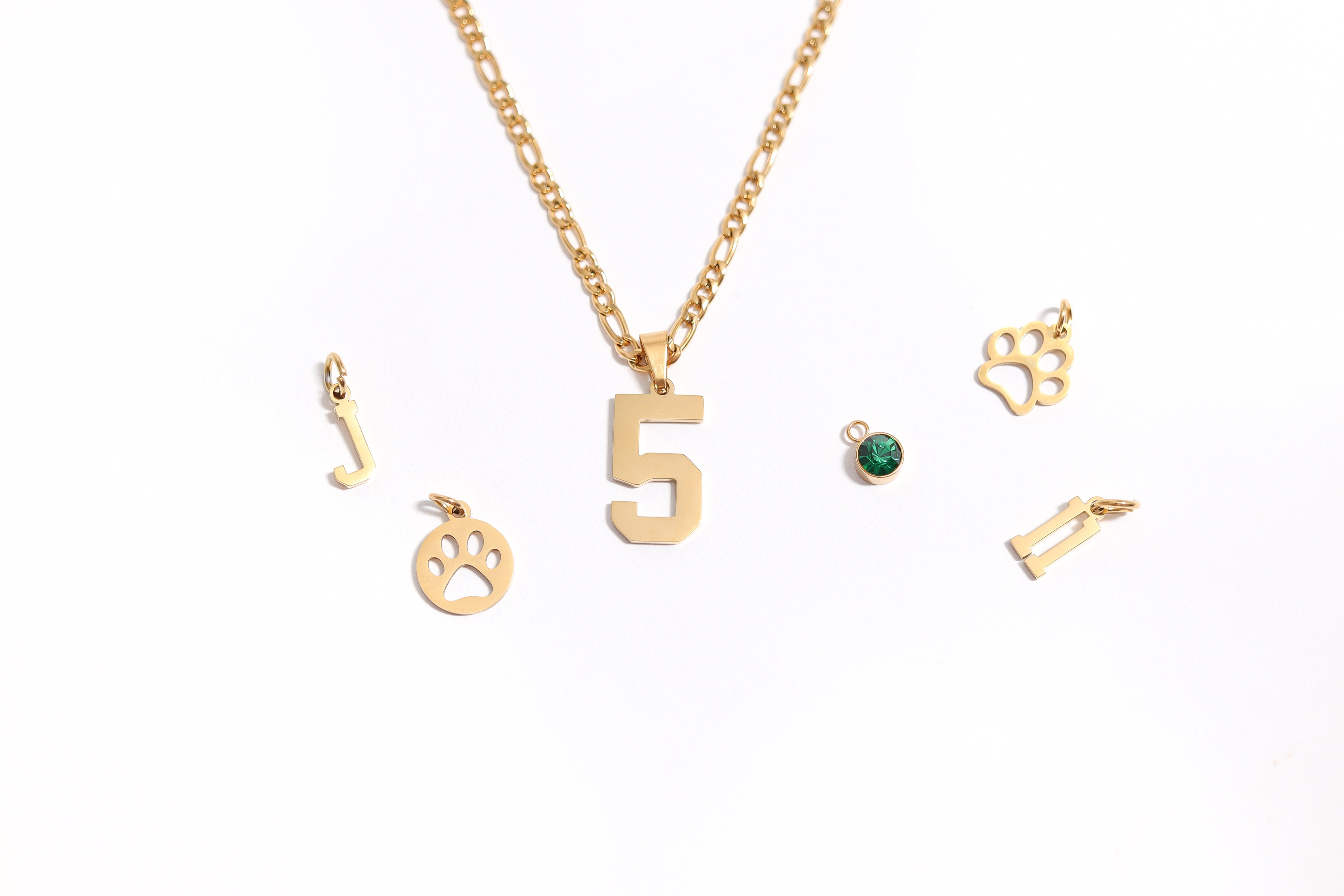 18K Gold PVD Stainless Steel Sport Number Pendant / PDS0002、mySite、dreamappss