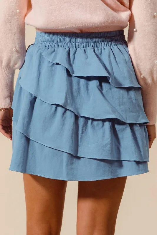  Flirt Factor Ruffle Mini Skirt、mySite、justintrudeaud