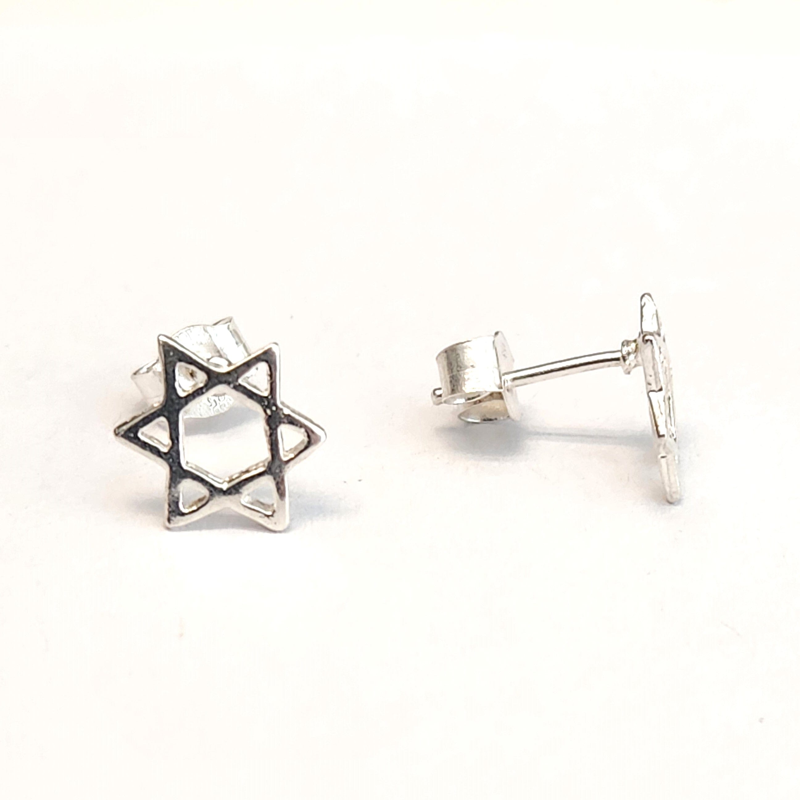 Star of David Stud Earrings - Sterling Silver、mySite、topwebapps