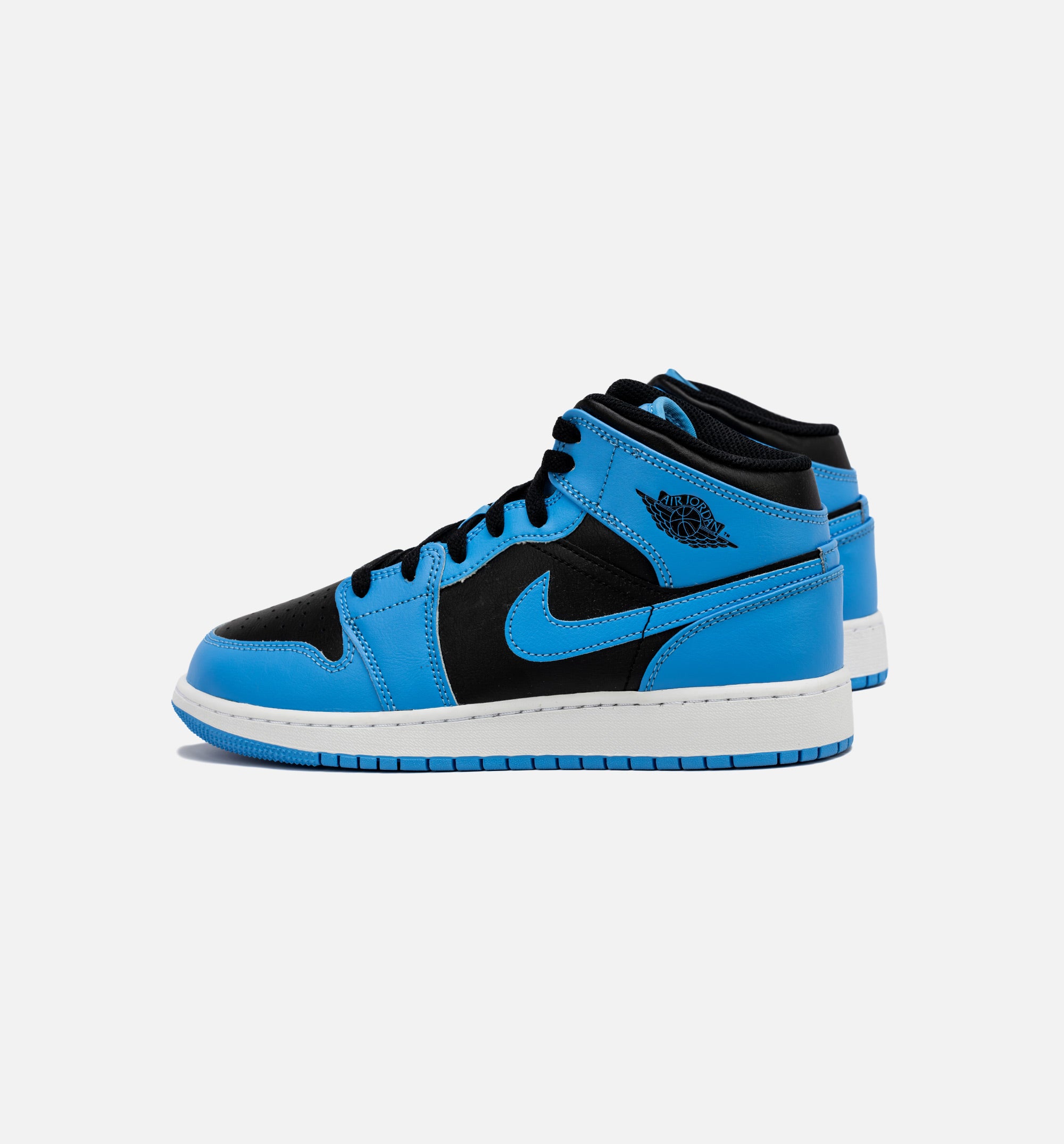Air Jordan 1 Retro Mid University Blue Grade School Lifestyle Shoe - Black/Blue、mySite、dreamappss