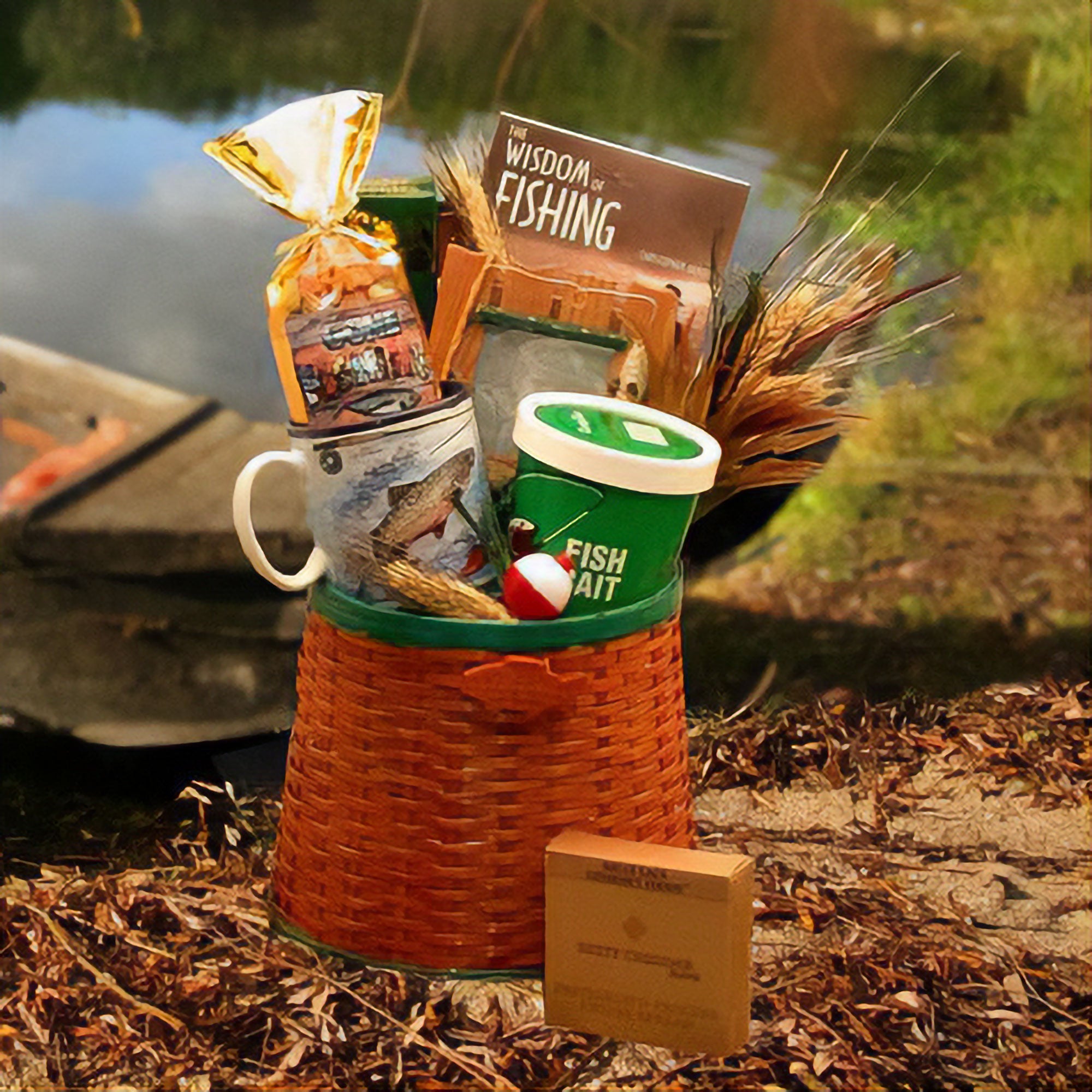 Fisherman's Fishing Creel Gift Basket - Medium、mySite、camillekostekn