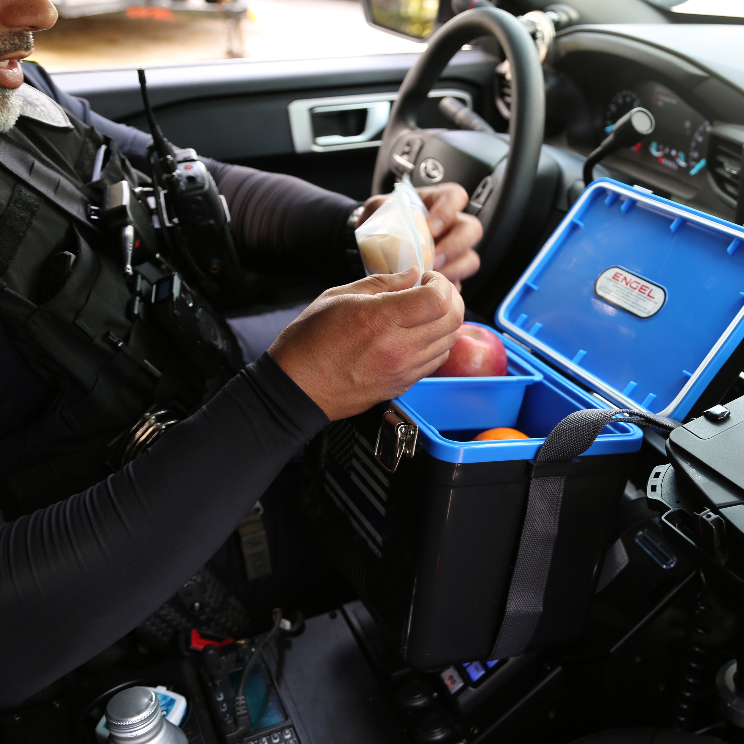 7.5Qt Thin Blue Line Lunch Box、mySite、noshort