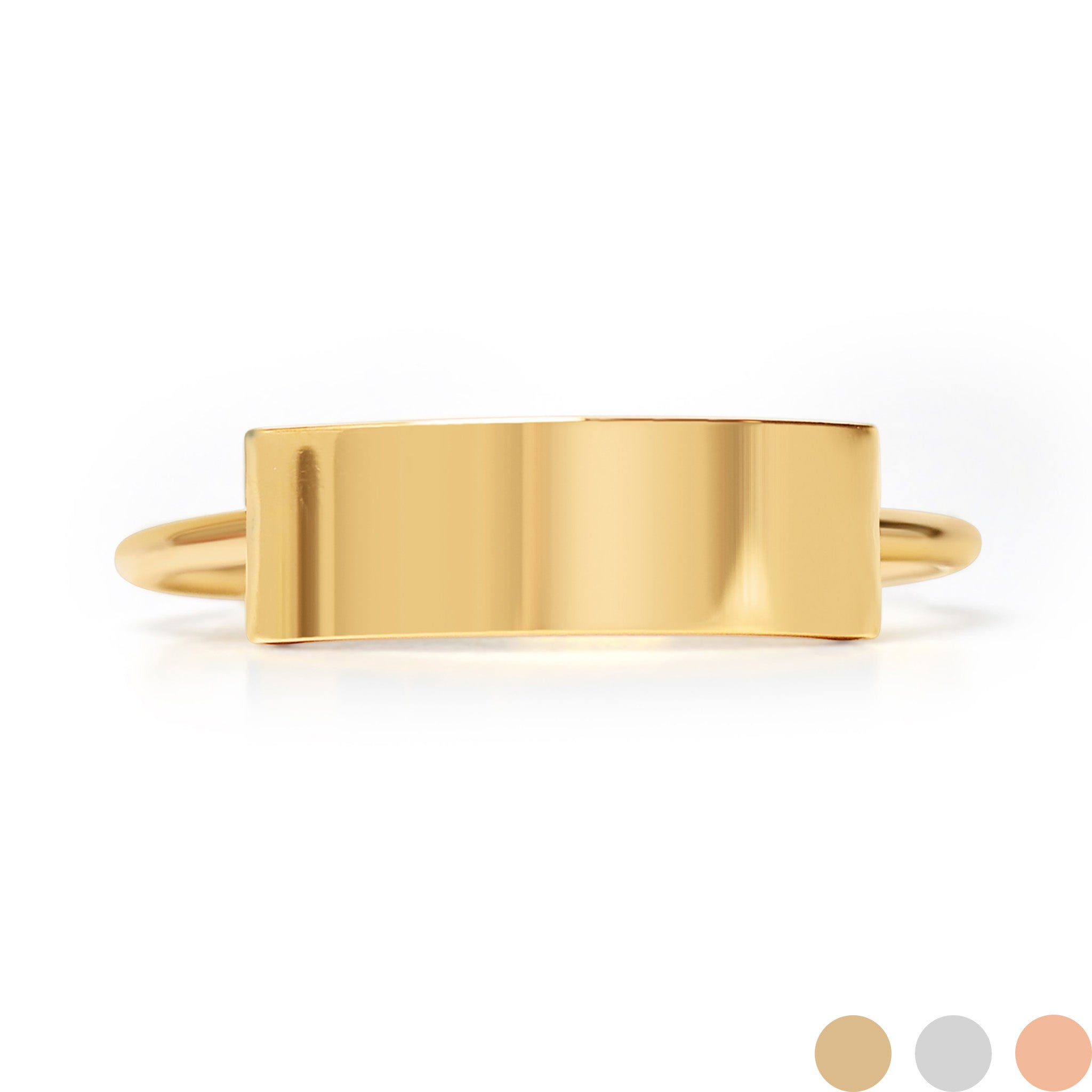 18K Gold PVD Stainless Steel Blank Stamping Ring / CFR7036、mySite、dreamappss