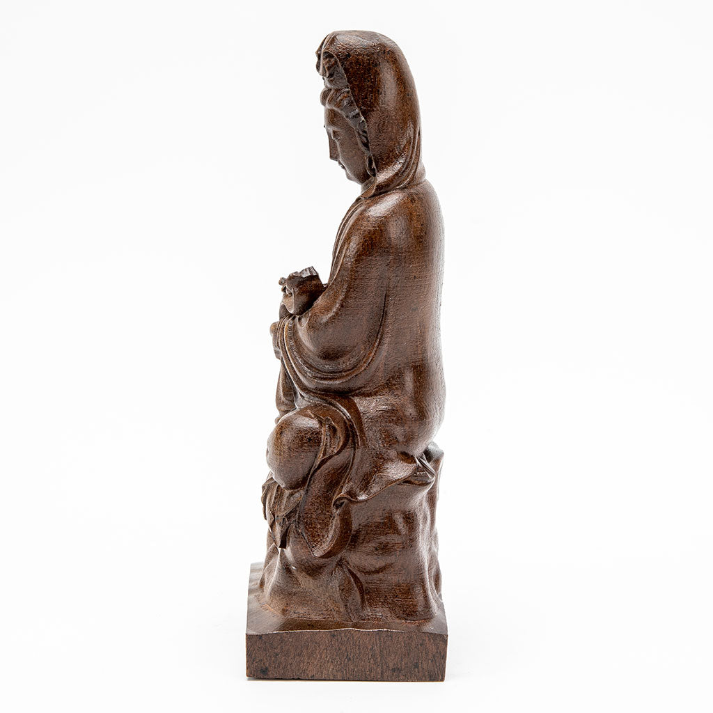 Wooden Kuan Yin with Scepter Statue - 9、mySite、topwebapps