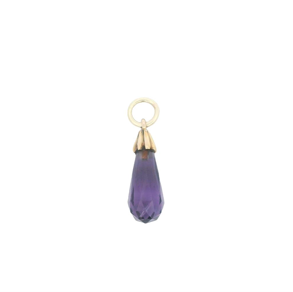 Estate 18K Yellow Gold Briolette Amethyst Pendant、mySite、botmansion