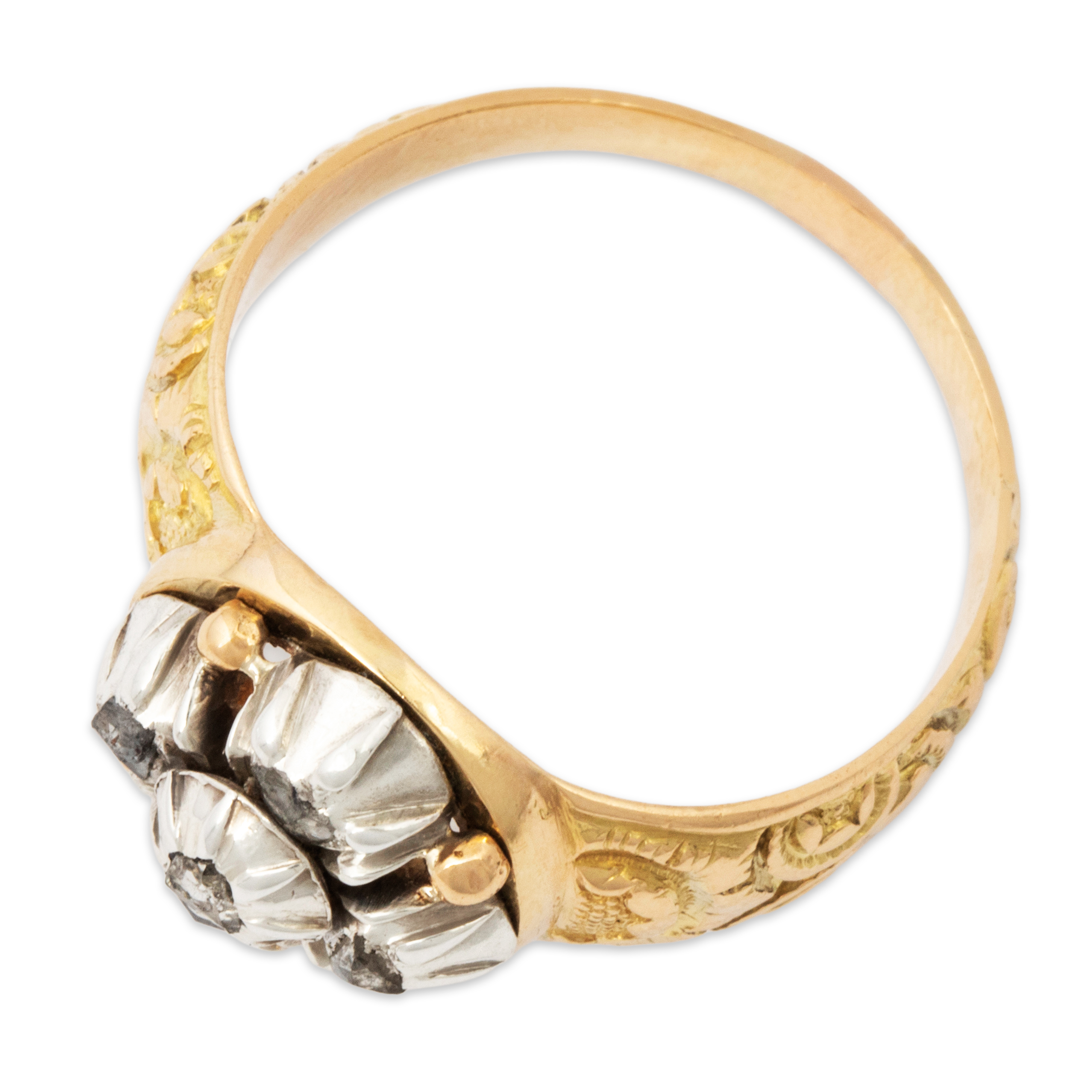 Antique Georgian 14k Yellow Gold .29cttw Diamond Wonderful Engraved Ring 8.25、mySite、hinf8tx79