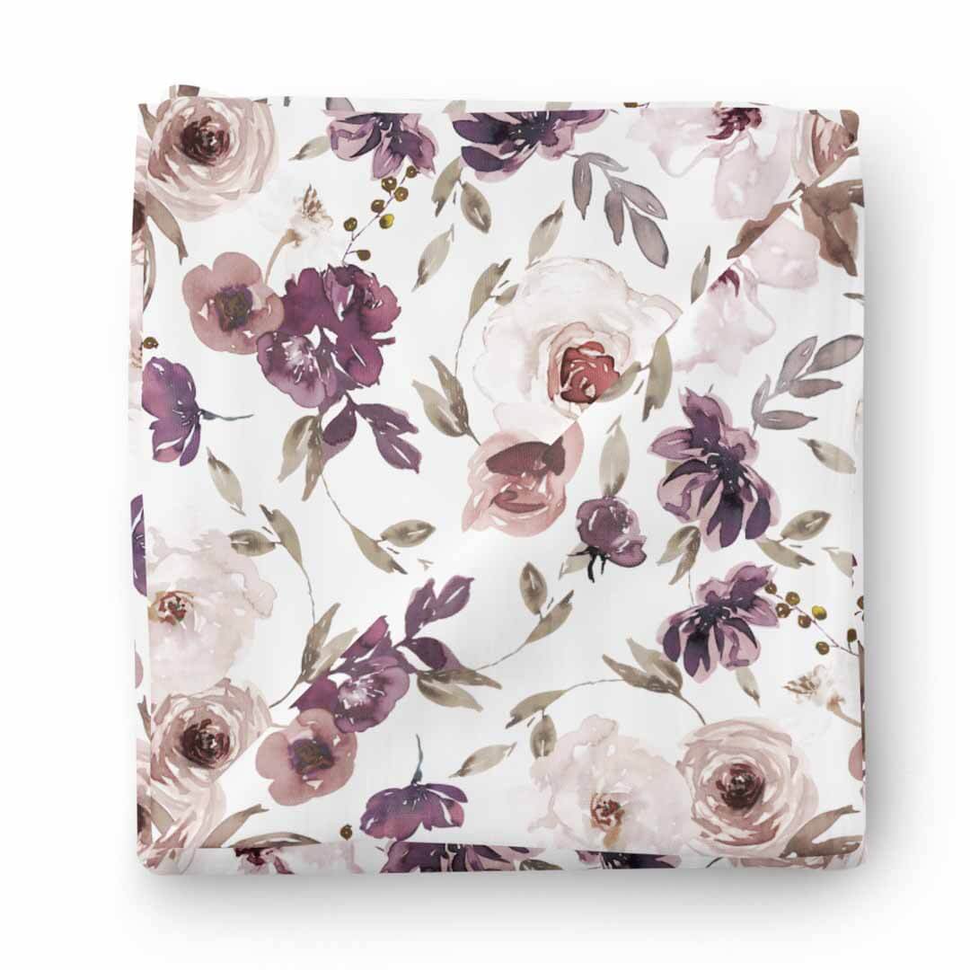  Demi's Dusty Purple Floral Oversized Swaddle Blanket、mySite、layawaytickets