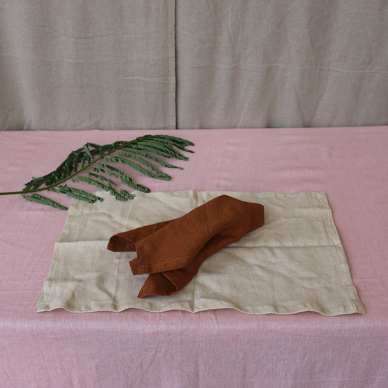Pure Linen Table Mats | Set of 2 | Beige、mySite、camillekostekn