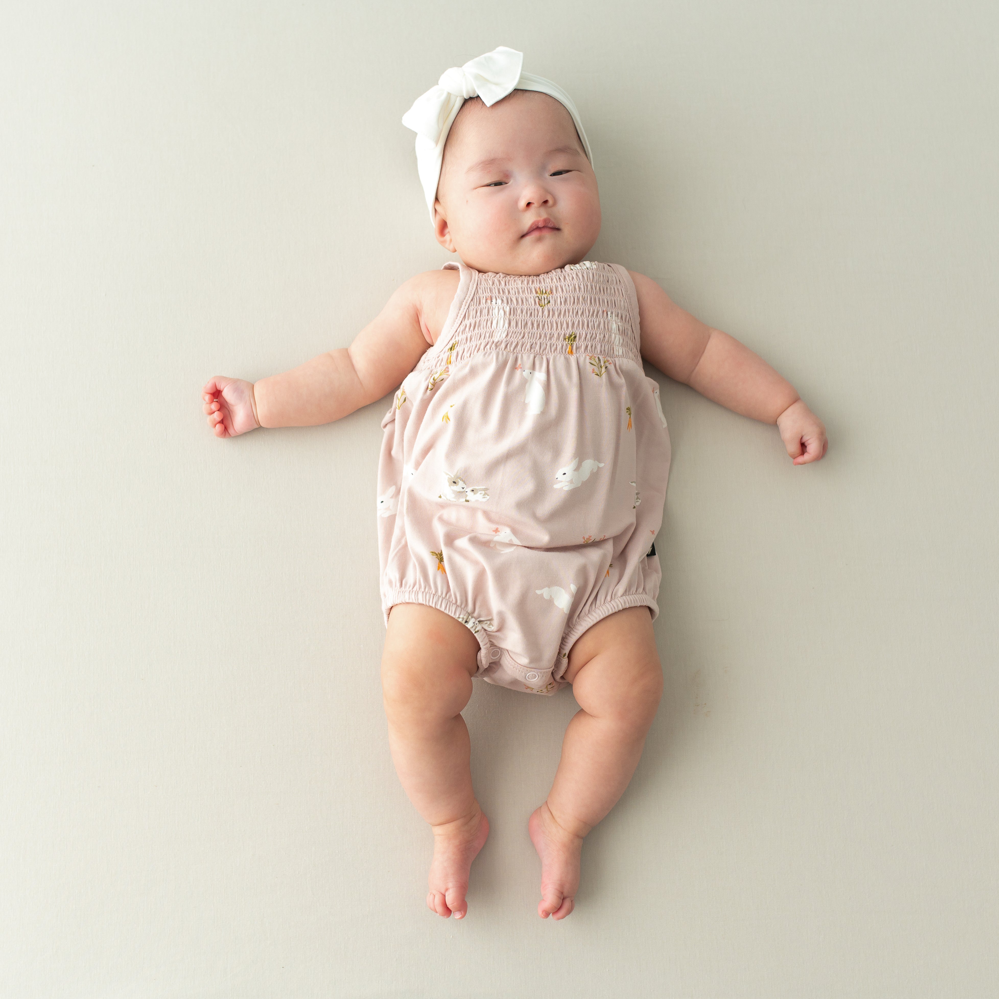  Smocked Bubble Romper in Blush Rabbit、mySite、layawaytickets