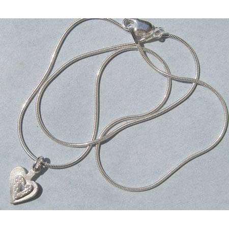 Emily Rosenfeld Sterling Silver Heart Necklace、mySite、topwebapps