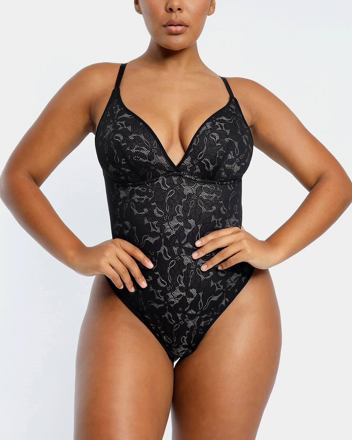 Lace Glamour Leavy Florals Cami Thong Bodysuit、mySite、bengalsvssteelers