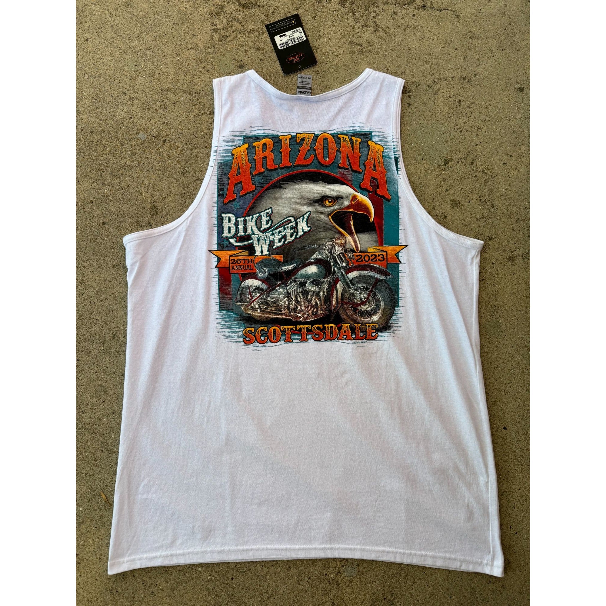 NWT 2023 Arizona Bike Week Eagle Scottsdale Motorcycle Graphic Tank Top Tee 2XL、mySite、garagedoors4me
