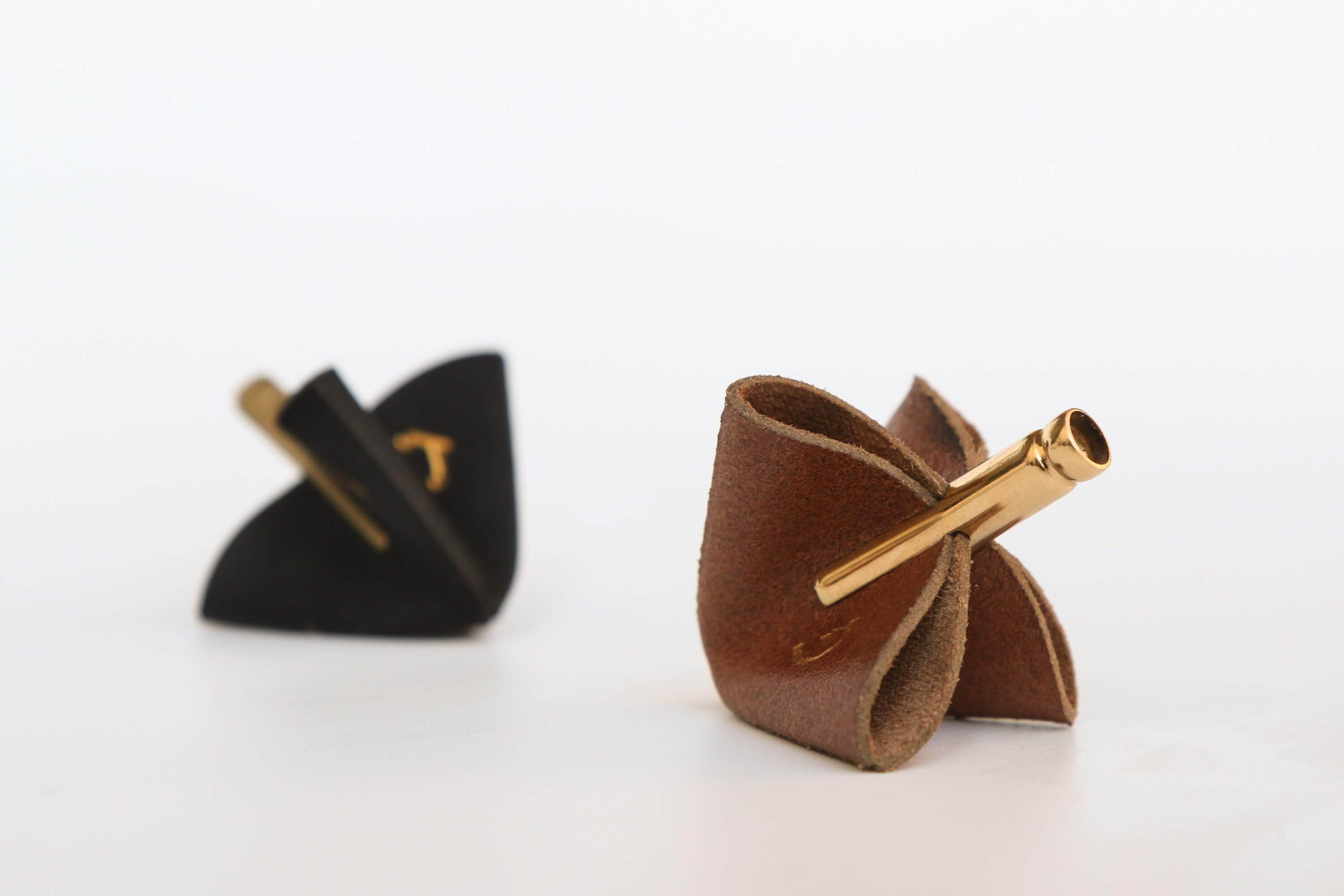 Leather and Gold Dreidel by JUDA TLV、mySite、topwebapps