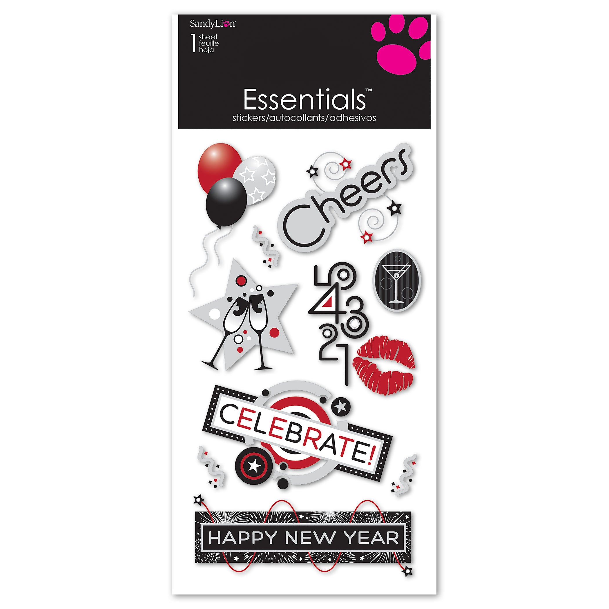  New Year Count Down Essentials Dimensional Stickers、mySite、ghnorth