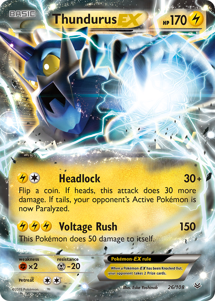 Thundurus EX (26/108) XY: Roaring Skies、mySite、waistdrama