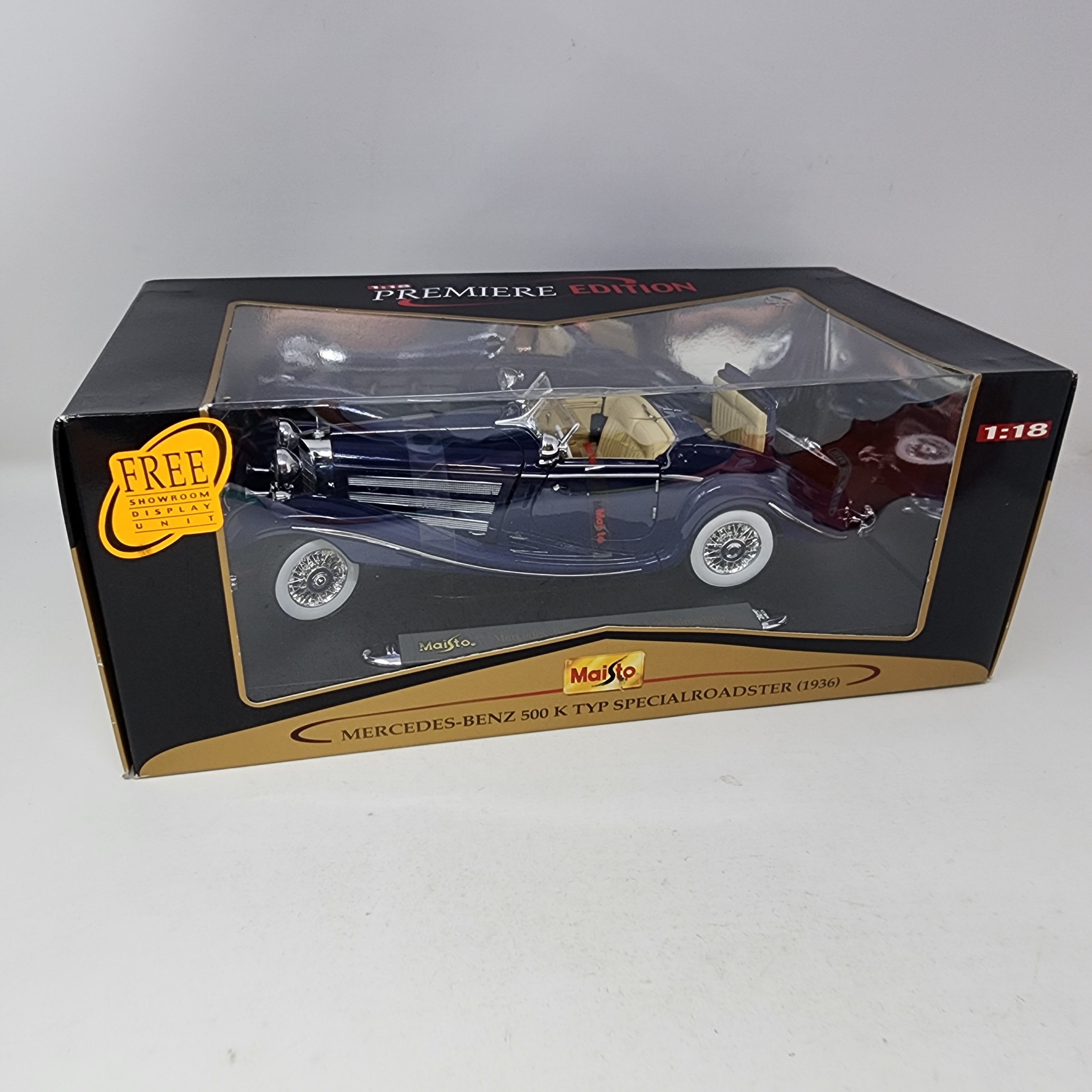 Mercedes-Benz 500 K TYP Special Roadster 1936 * Maisto Premiere Edition 1/18 Scale、mySite、hgirdovlk