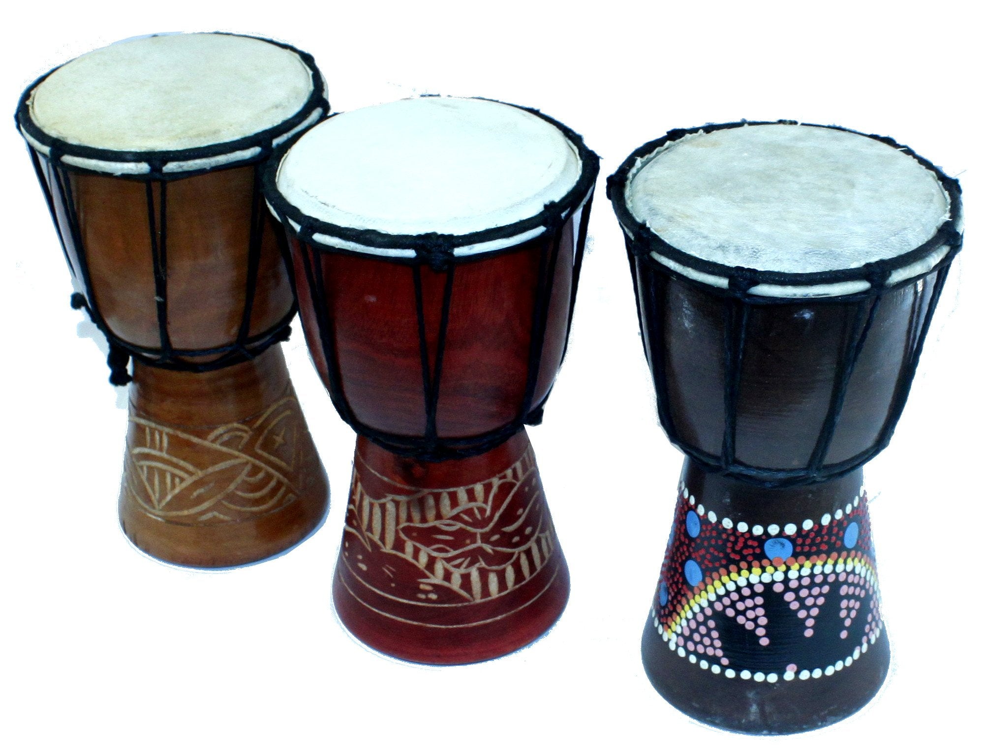  Djembe or Jembe Drum With nature and Animals carving from Jerusalem - Small (19cm or 7.5 Inches high) by Holy Land Market、mySite、elrpsem3k