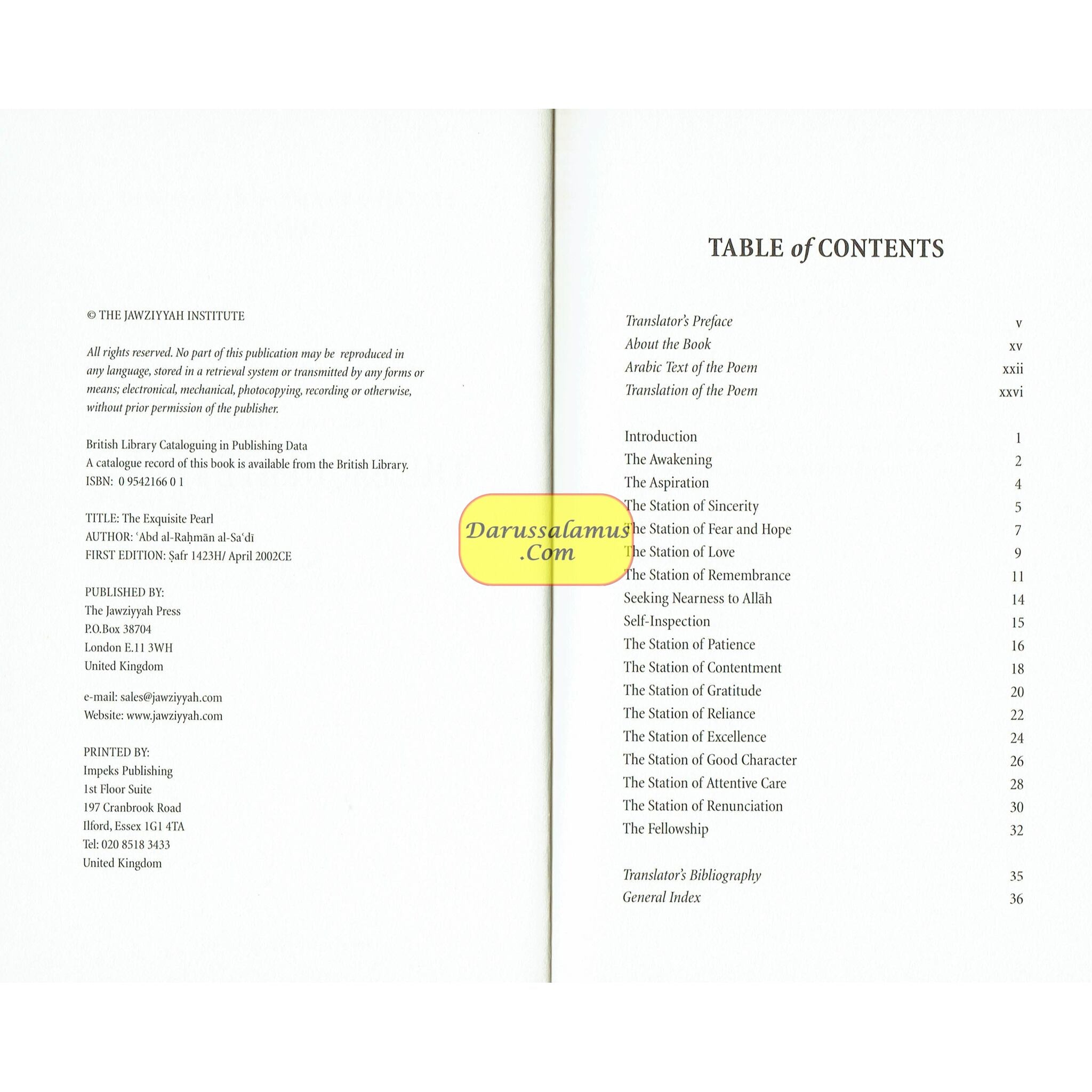 The Exquisite Pearl By Shaykh Abd Al-Rahman Al-Sadi、mySite、topwebapps