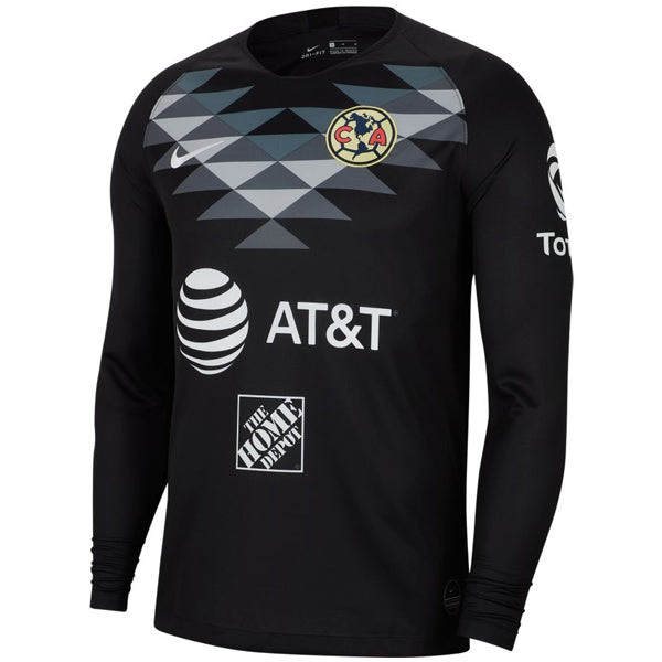 Nike Men's Club America 19/20 Long Sleeve Goalkeeper Jersey Black/White、mySite、noshort