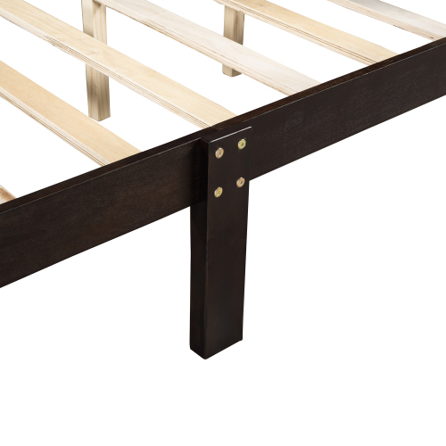 Wood Platform Bed Twin Bed Frame Mattress Foundation Sleigh Bed with Headboard/Footboard/Wood Slat Support、、casual