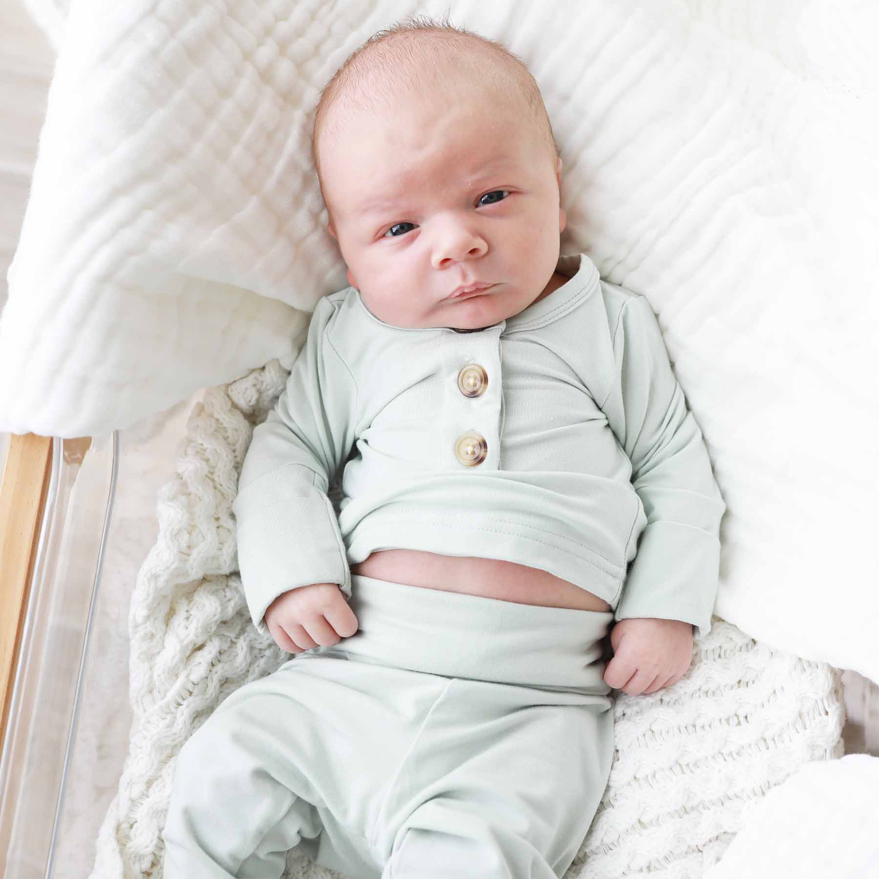  2pc Bamboo Button Top & Bottom | Pistachio、mySite、layawaytickets