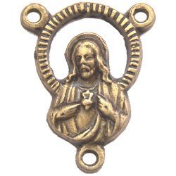  Sacred Heart with Mary Center piece - Bronze (1.7 cm-0.7)、mySite、elrpsem3k