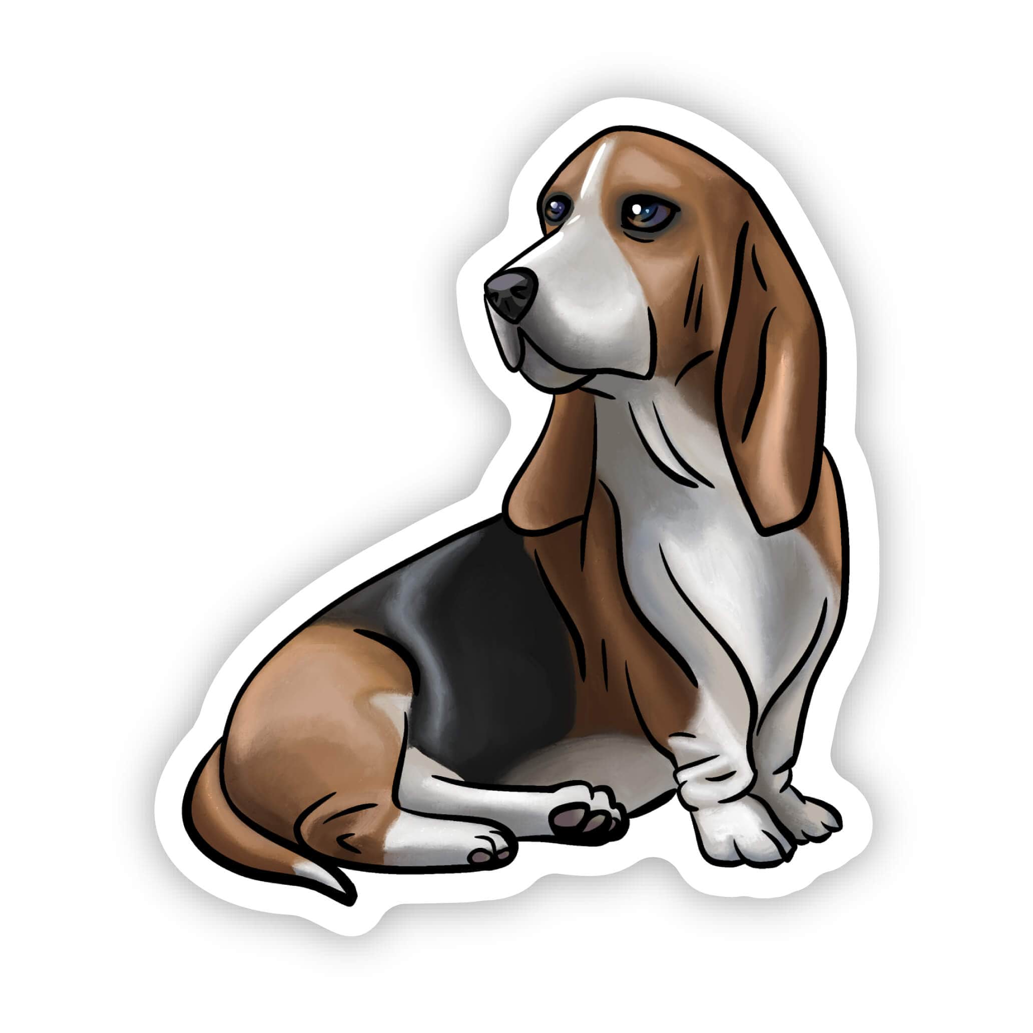  Basset Hound Sticker、mySite、elrpsem3k