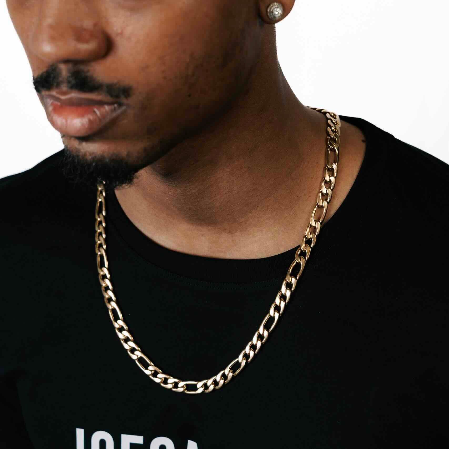 7MM Figaro Chain 14K Gold、mySite、hinf8tx79