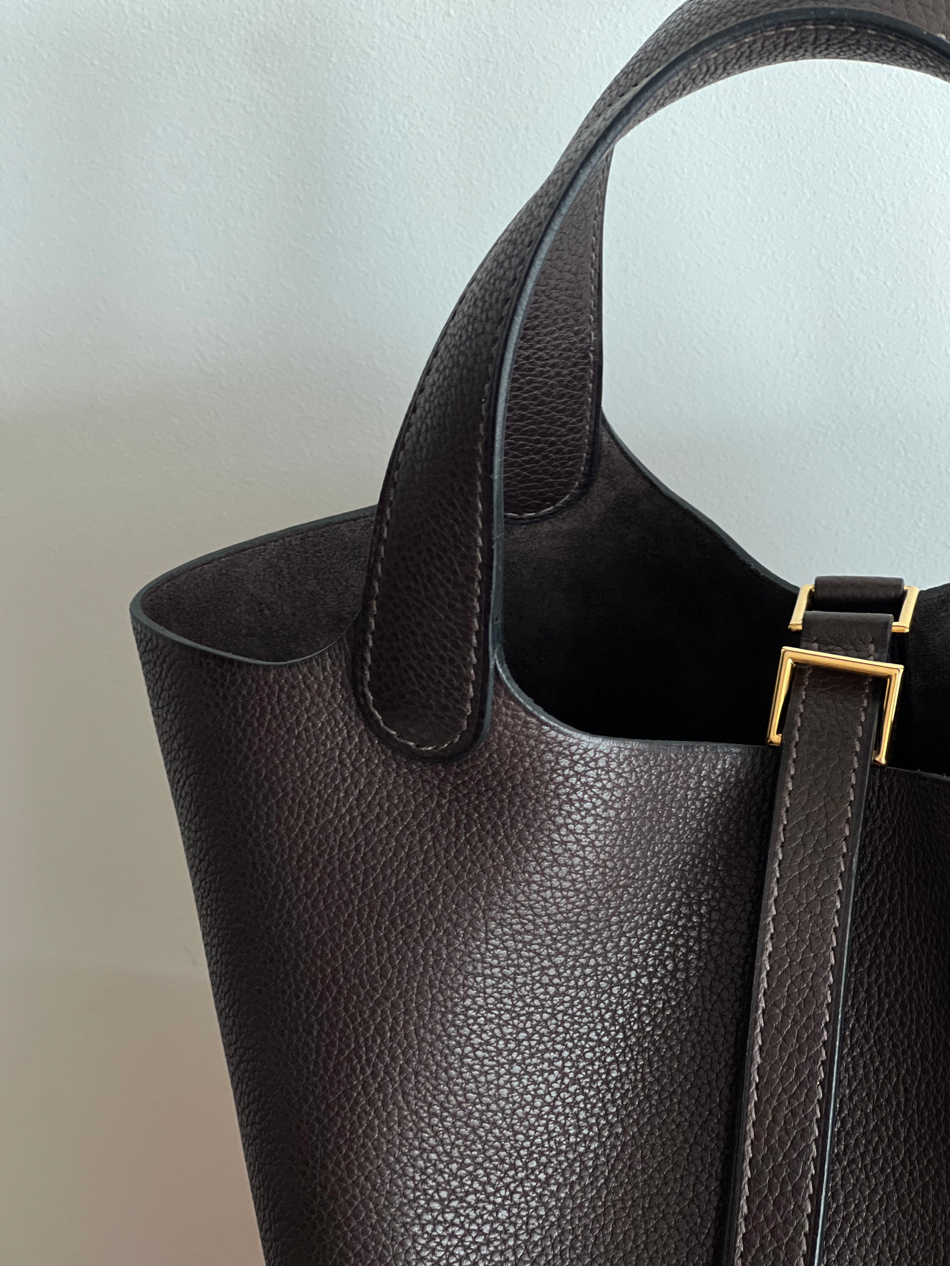 Hermès Picotin Barenia Faubourg 18cm Ebene GHW、mySite、garminoutage.com