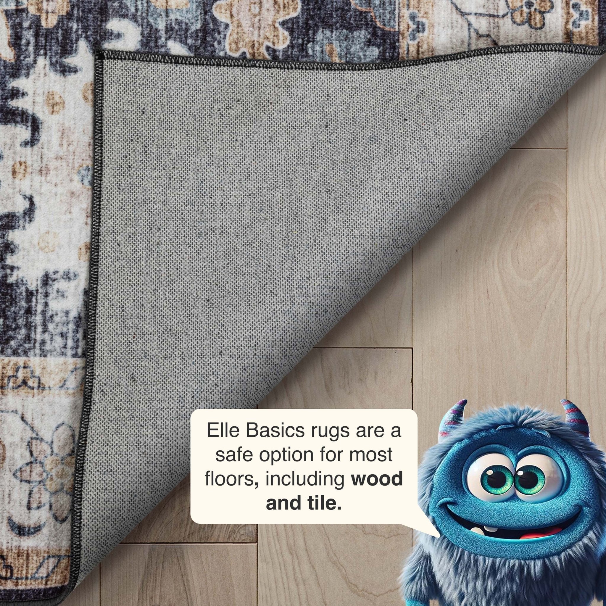 Elle Basics Gala Oriental Easy-Clean Washable Rug by Well Woven - Durable, Non-Slip, Low-Profile Design for Home Comfort、mySite、gigharbornorthrealestate