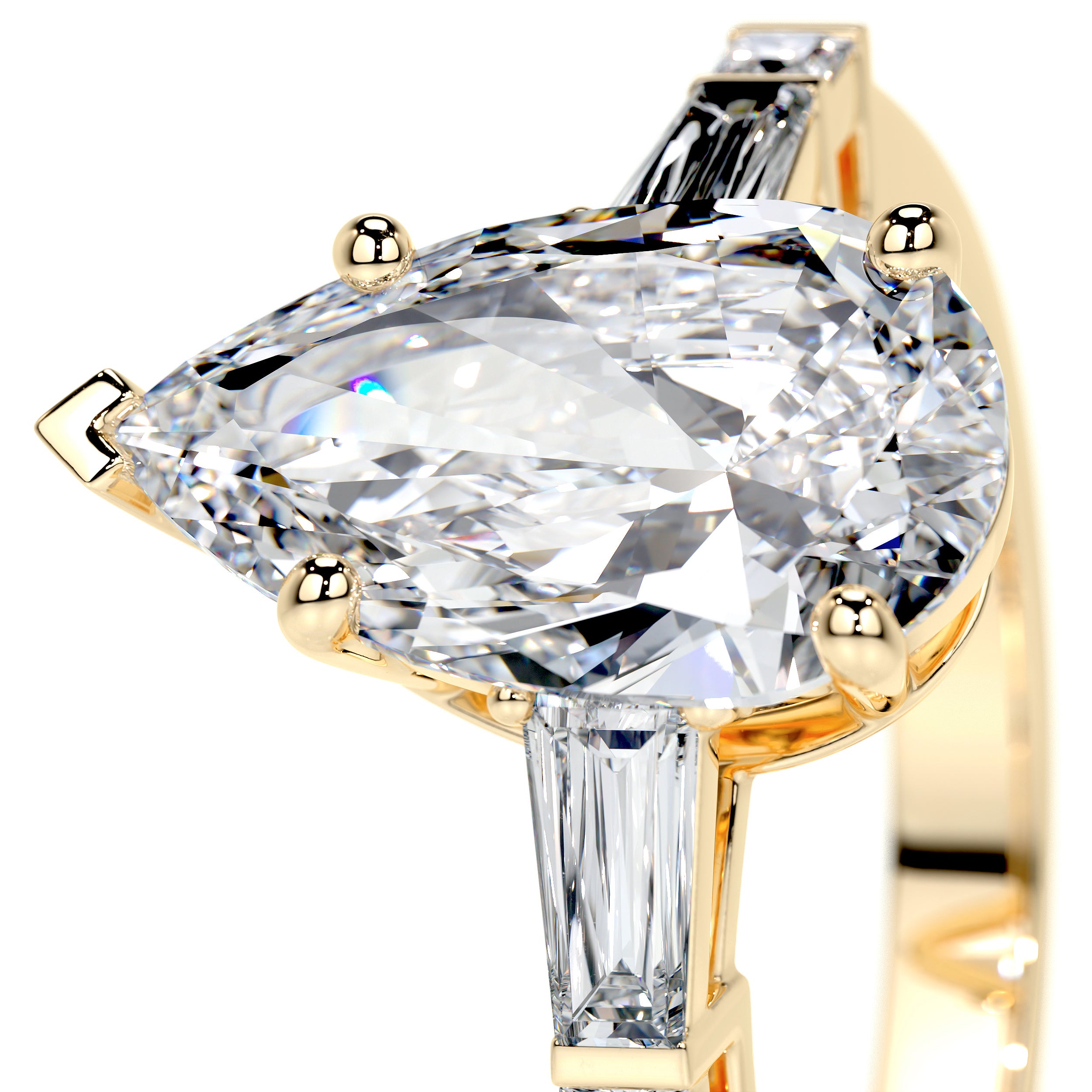 Keyshawna Lab Grown Diamond Ring -18K Yellow Gold、mySite、hinf8tx79