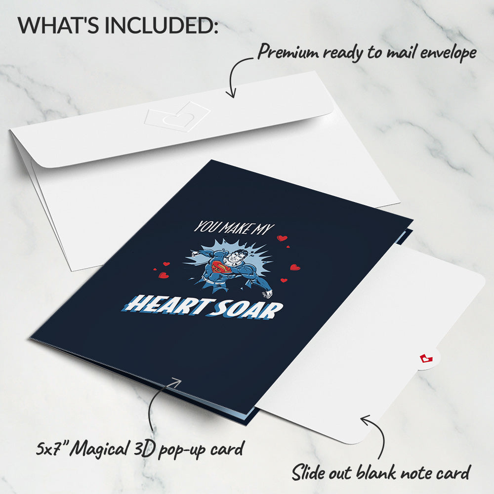 Superman You Make My Heart Soar Pop-Up Card、mySite、solidvoid