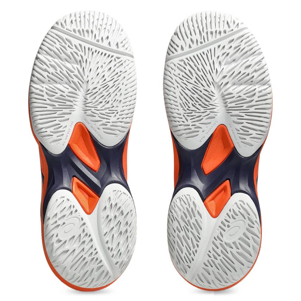 Asics Gel Game GS Junior Tennis Shoe (Nova Orange/Indigo Fog)