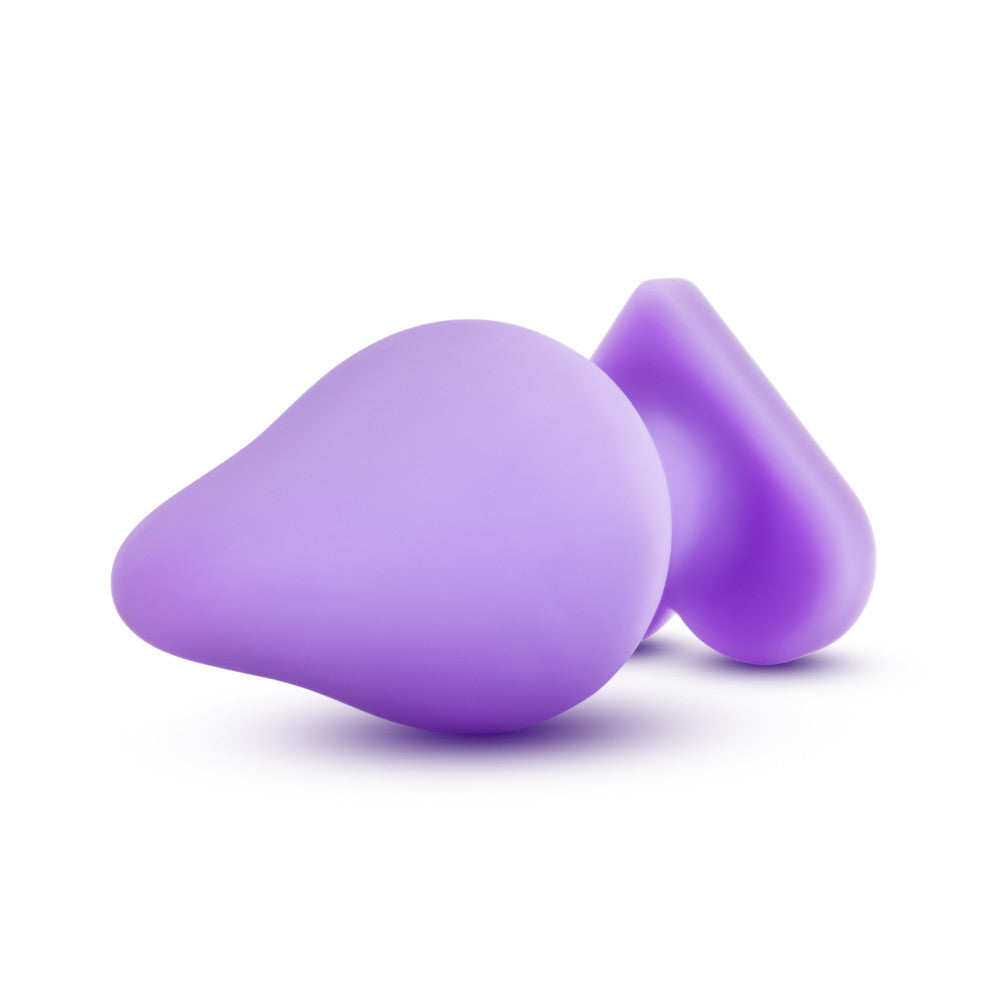 Play With Me By Blush® | Naughtier Candy Heart Fuck Me Purple 4.25-Inch Anal Plug、mySite、bottomscart