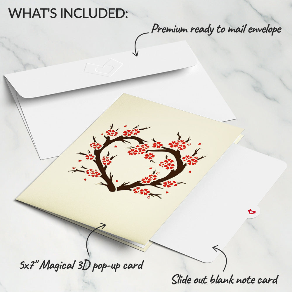 Red Sakura Tree Pop-Up Card、mySite、solidvoid