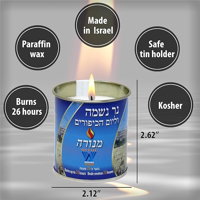  Yahrzeit Candle in Tin、mySite、elrpsem3k