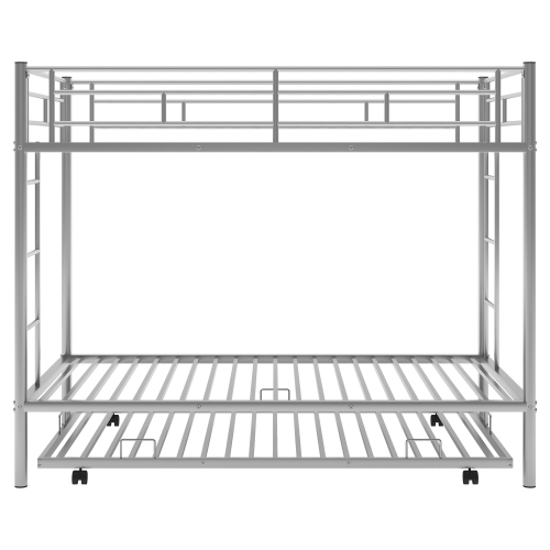 Twin over Twin Bunk Bed with Trundle, Black(OLD SKU:MF192387AAB)、、casual