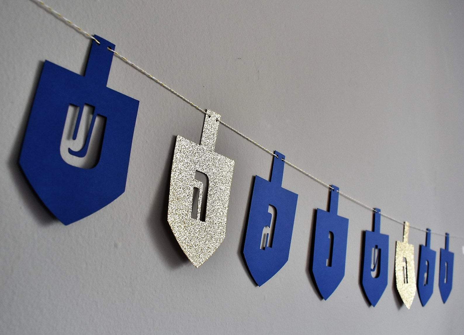 Blue and Gold Dreidel Garland、mySite、topwebapps