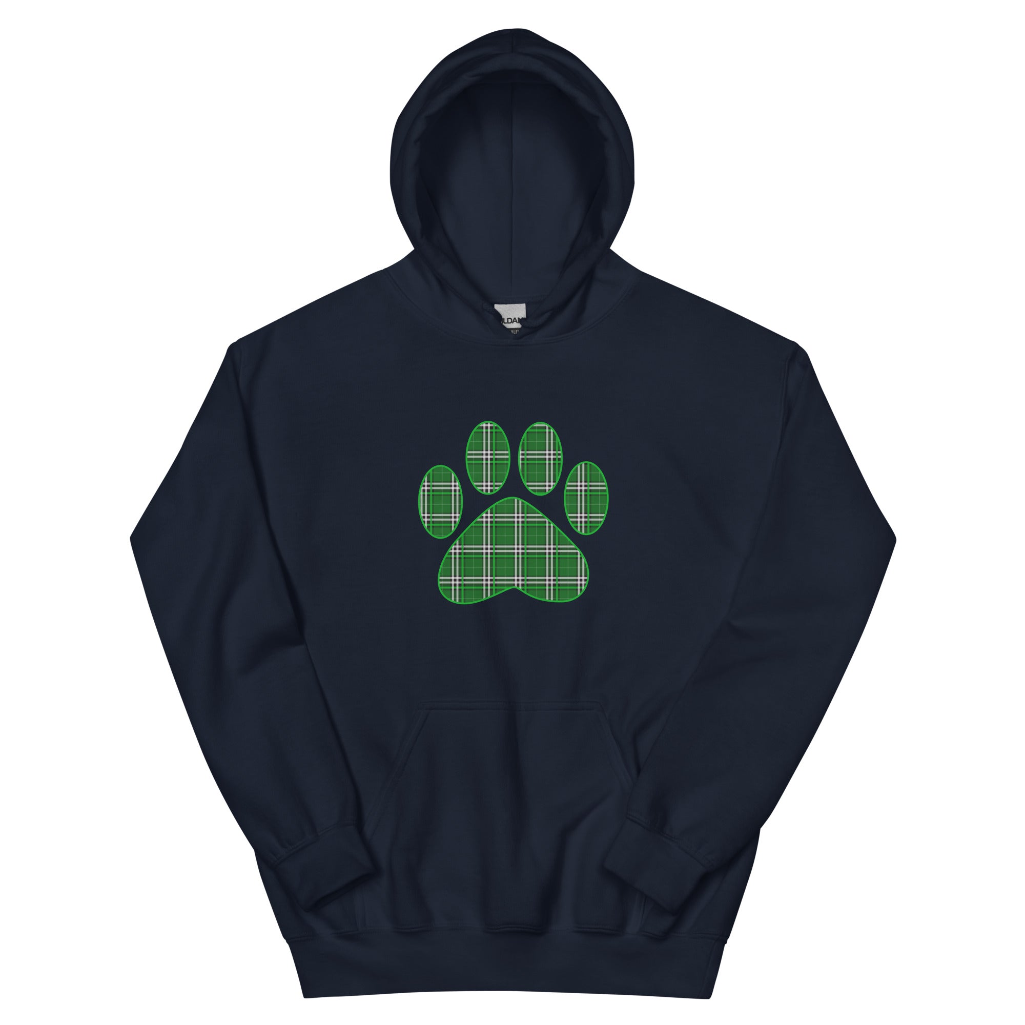 St. Patty's Paw Print Plaid Hoodie、mySite、camillekostekn