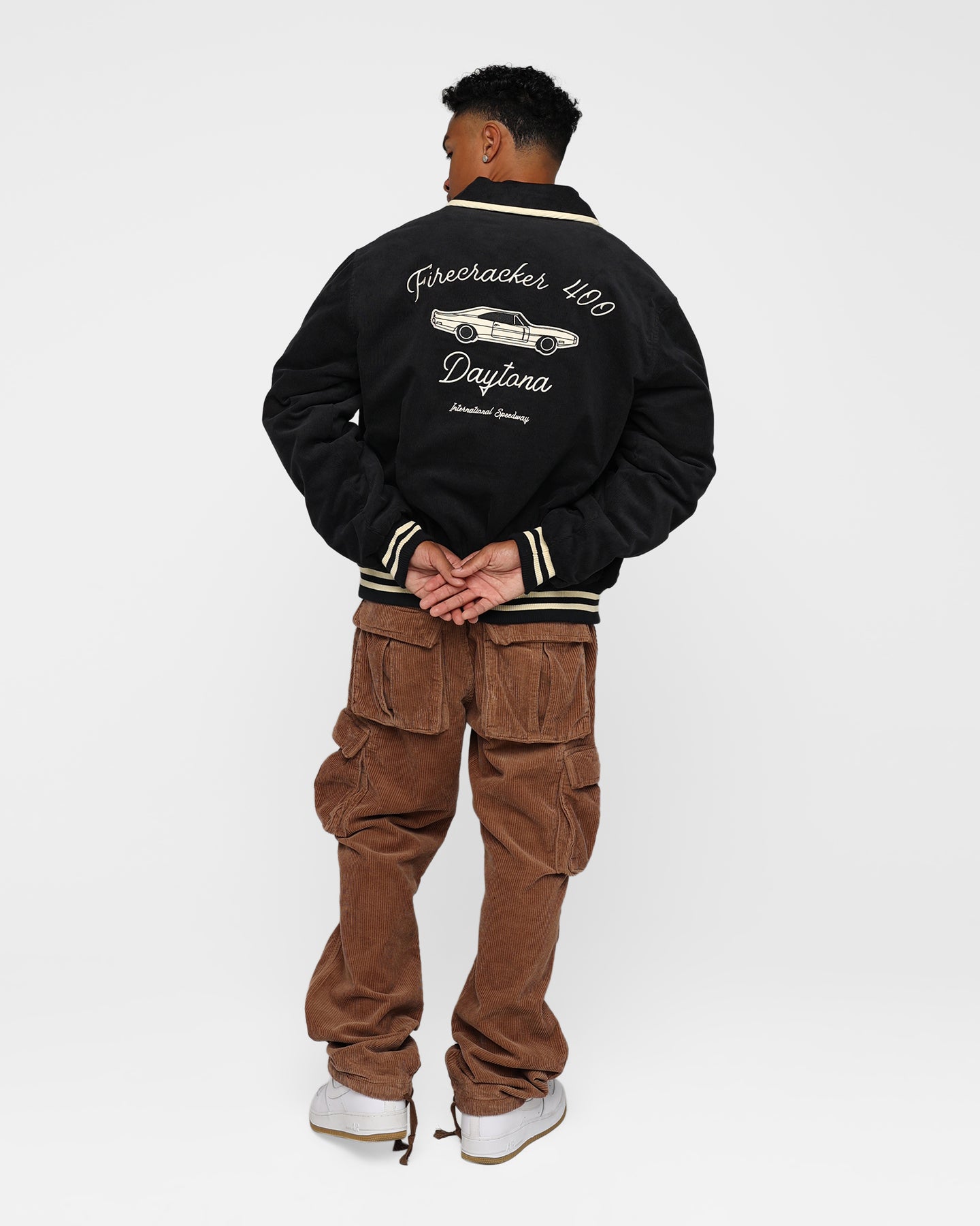 The New Establishment X Nascar Firecracker 60's Cord Racer Jacket Black、mySite、zt4zffjzw