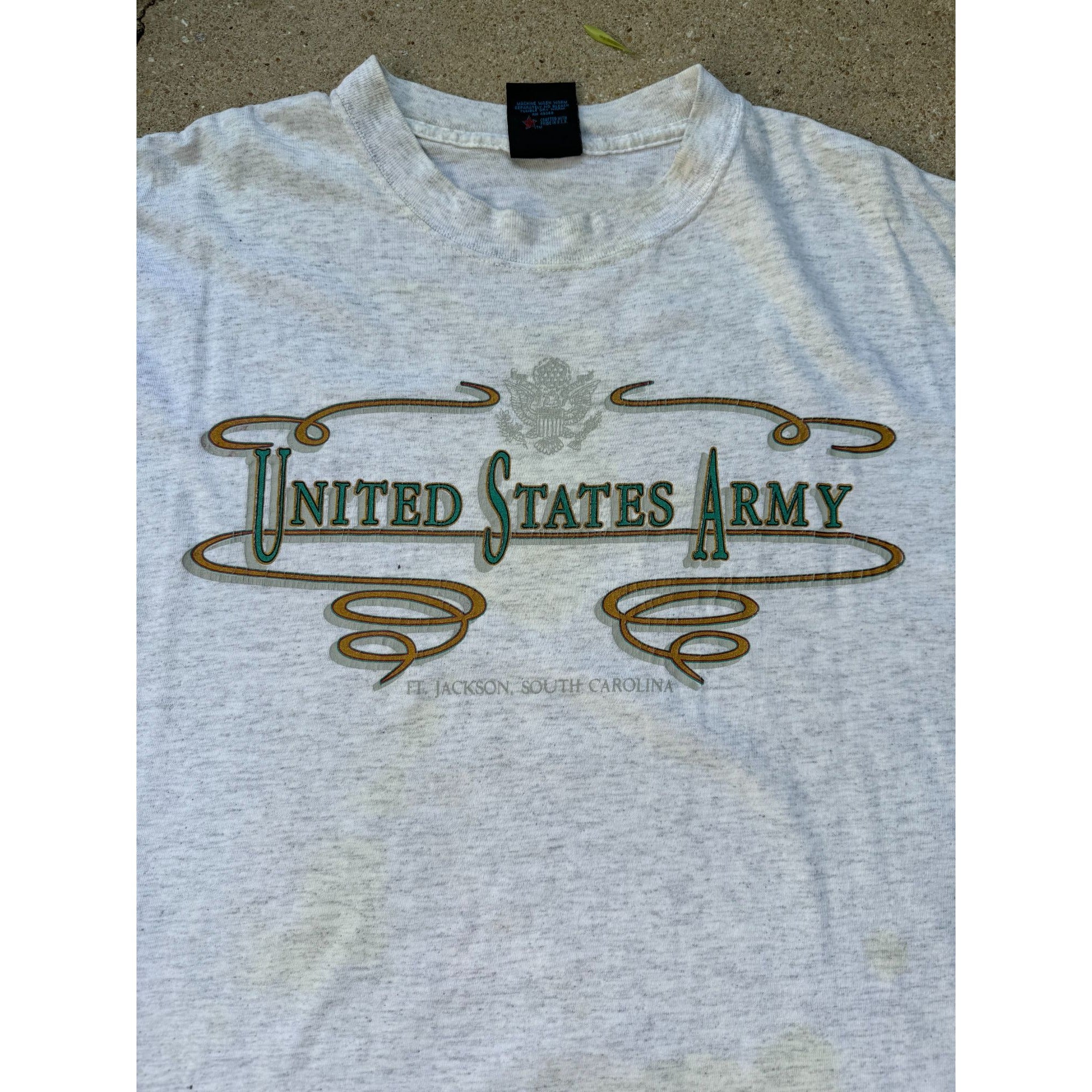 90's United States Army Ft. Jackson SC Single Stitch Tee T-Shirt Large、mySite、garagedoors4me