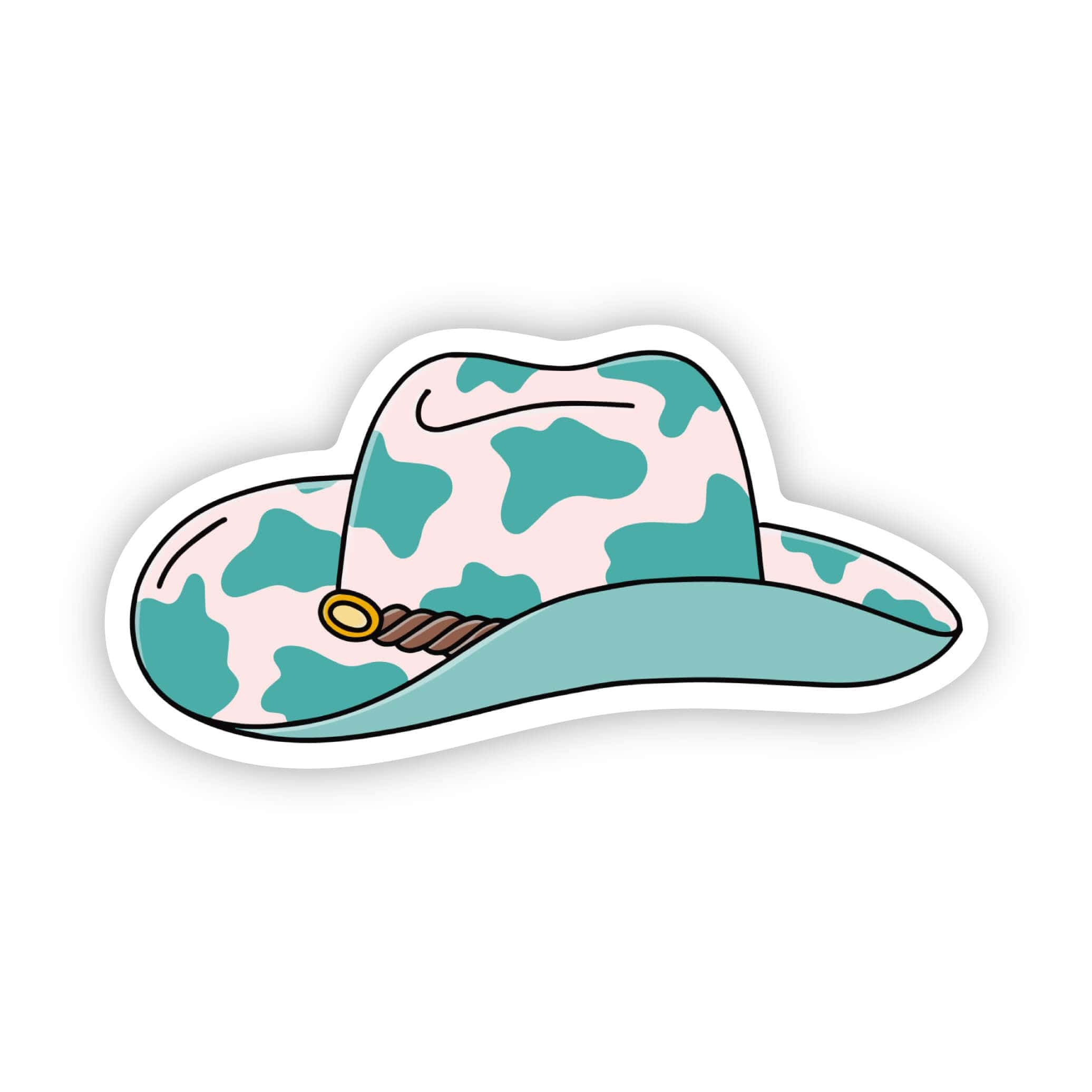  Teal Cowgirl Hat Sticker、mySite、ghnorth