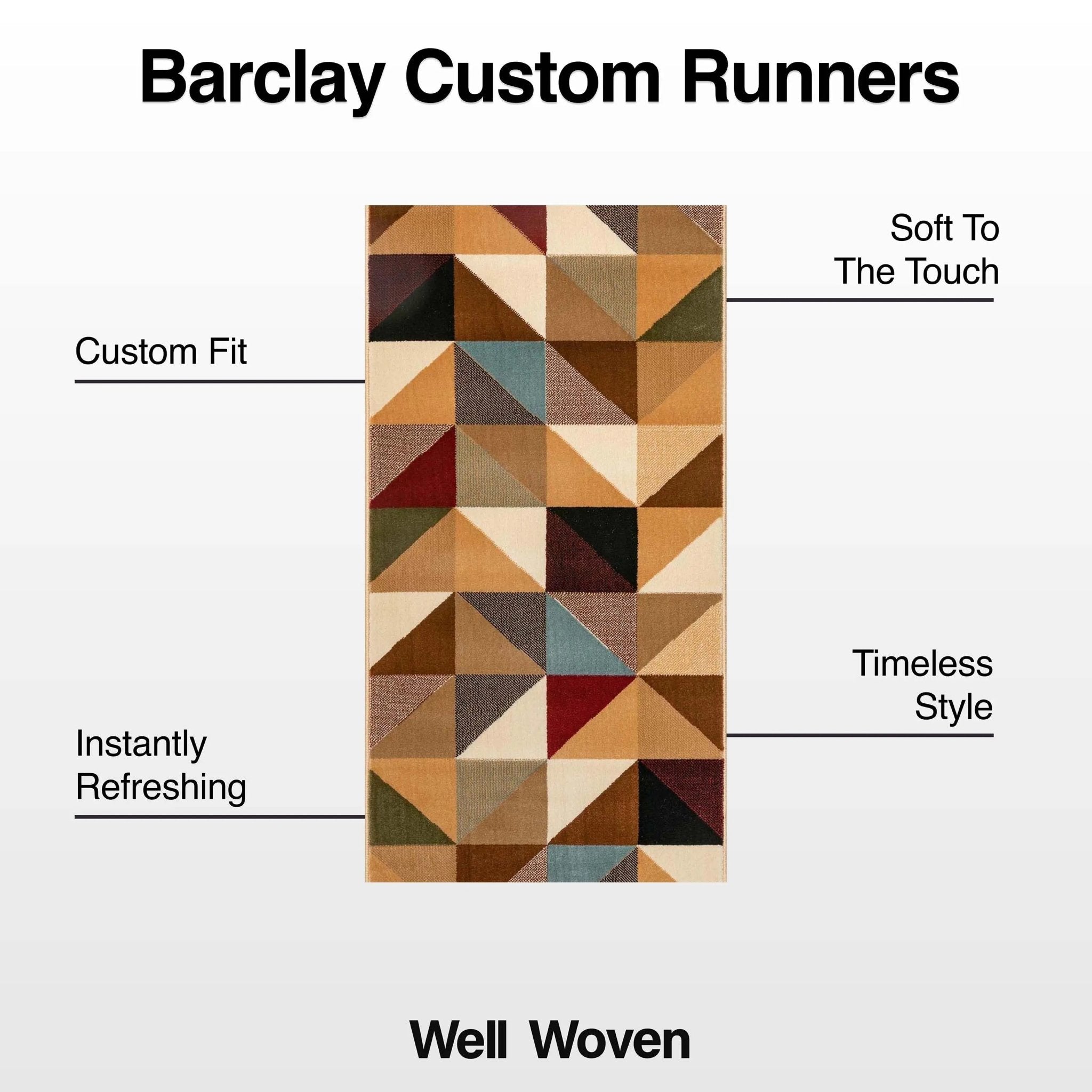 Custom Size Runner Yaren Geometric Modern Ivory Multi 27 Inch Wide x Choose Your Length Hallway Runner Rug、mySite、gigharbornorthrealestate