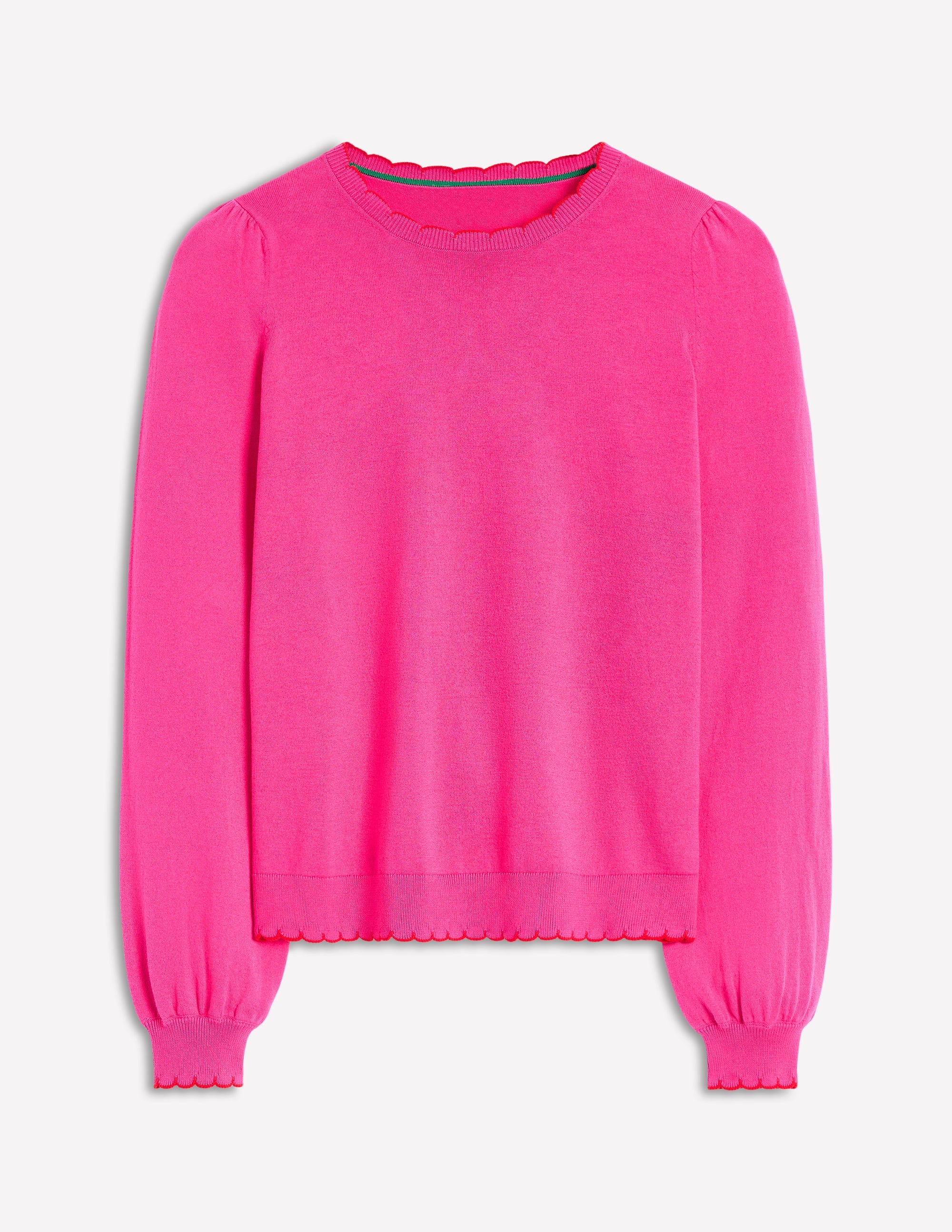  Pru Scallop Trim Jumper-Pink Peony、mySite、ashleygrahame