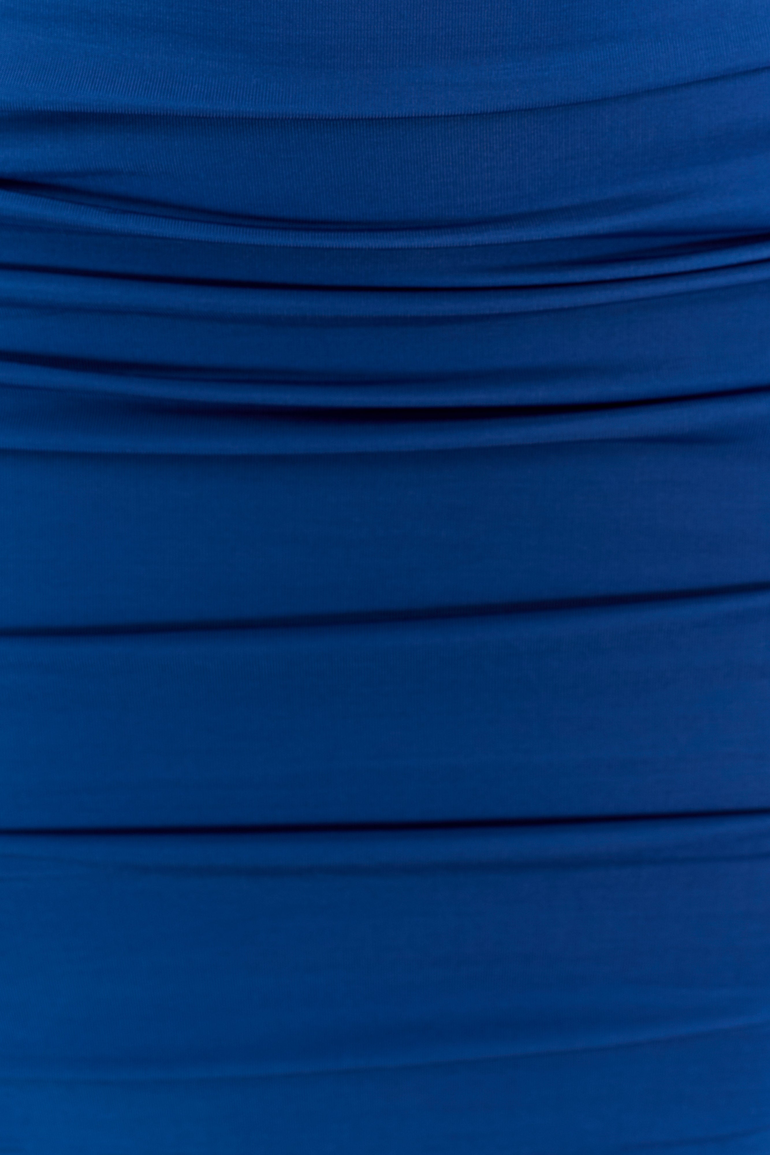 Camila Ruched Halter Midi Dress - Cobalt、mySite、solidvoid