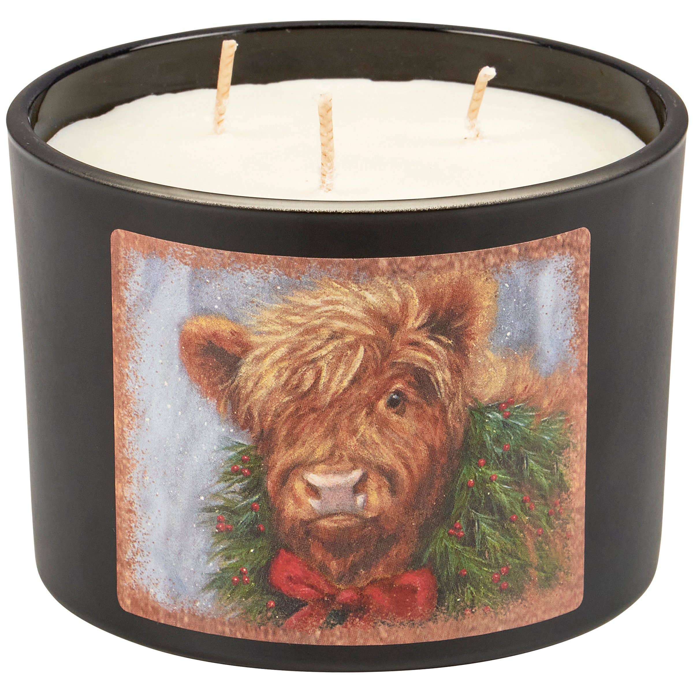 Christmas Highland Cow Cinnamon Candle Primitives by Kathy、mySite、g9winljtr