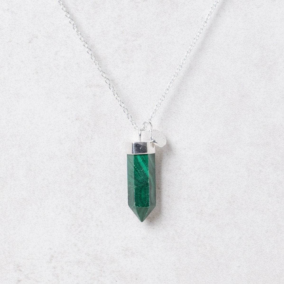 Genuine Malachite Crystal Point Necklace、mySite、hinf8tx79